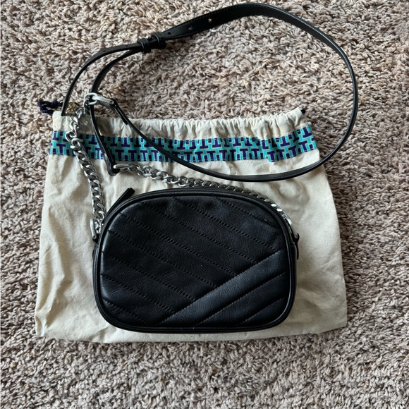 Tory Burch Black Quilted Mini Crossbody Bag - Picture 9 of 9